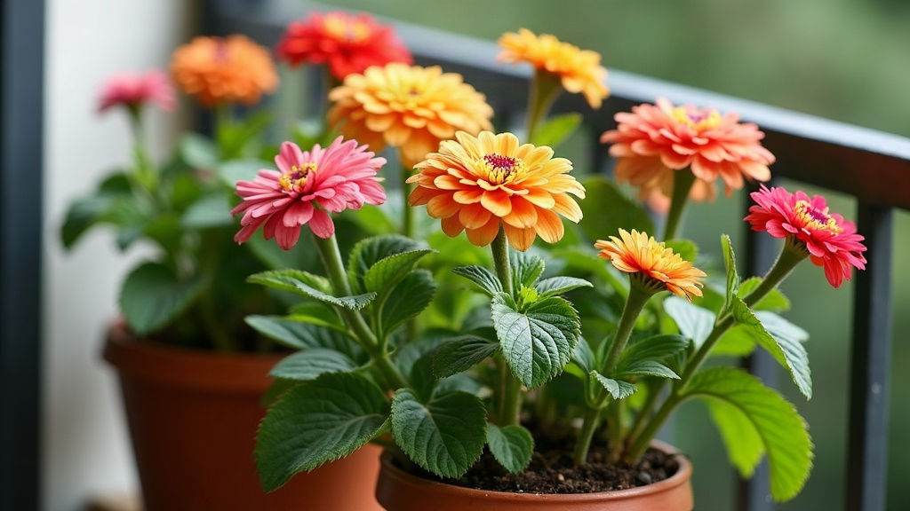 Curing Powdery Mildew on Potted Zinnias in Tight Corners